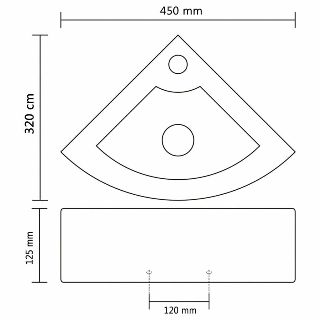 Valamu veekaitsega, 45x32x12,5cm, must hind ja info | Kraanikausid, valamud | kaup24.ee