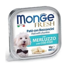 Паштет и кусочки Monge Fresh для взрослых собак с треской 100г цена и информация | Консервы для собак | kaup24.ee