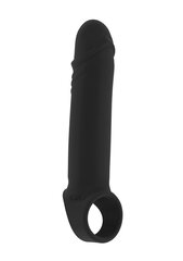 Муфта для члена Sono No.31 Stretchy Thick Penis Extension, черная цена и информация | Эрекционные кольца, насадки на пенис | kaup24.ee