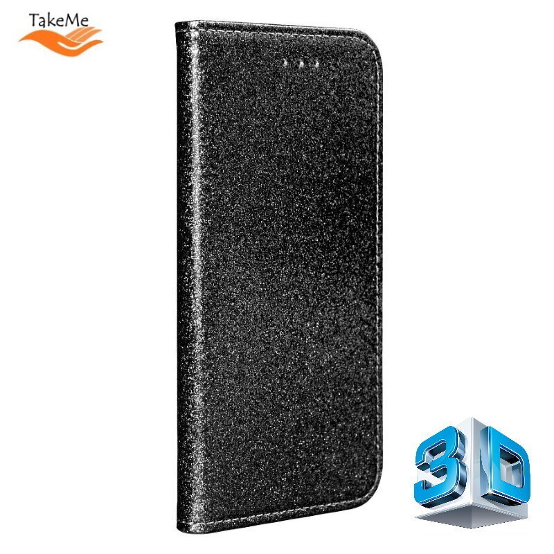 Ümbris TakeMe 3D-Crystal Shine Magnetic Fix Book Case, sobib Samsung Galaxy A71 (A715F), must цена и информация | Telefoni kaaned, ümbrised | kaup24.ee