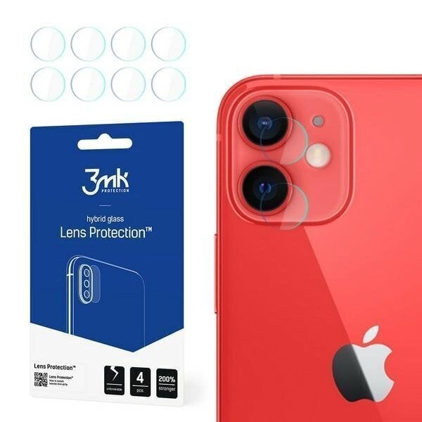 Kaamera kaitseklaas 3MK FlexibleGlass Lens, telefonile Apple iPhone 12 mini hind ja info | Ekraani kaitsekiled | kaup24.ee