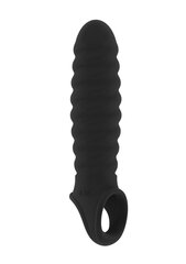 Муфта для члена Sono No.32 Stretchy Thick Penis Extension, черная цена и информация | Эрекционные кольца, насадки на пенис | kaup24.ee