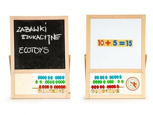 Образовательная магнитная доска со счетами и цифрами Ecotoys  цена и информация | Развивающие игрушки | kaup24.ee