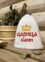 Saunamüts kirjaga Царица бани цена и информация | Аксессуары для сауны и бани | kaup24.ee