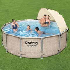 Каркасный бассейн Bestway Power Steel 396x107 см, с фильтром и крышей цена и информация | Бассейны | kaup24.ee