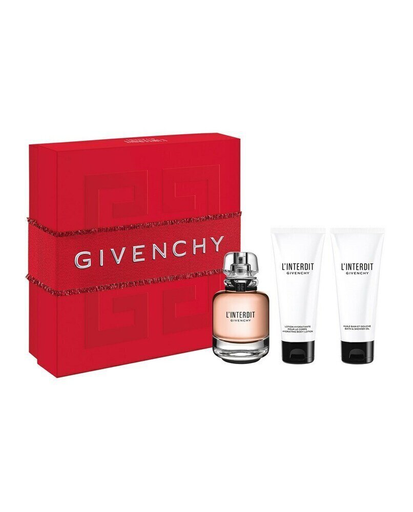 Komplekt Givenchy L'Iinterdit: EDP ​​naistele 80 ml + ihupiim 75 ml + dušigeel 75 ml hind ja info | Naiste parfüümid | kaup24.ee