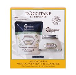 Komplekt L'Occitane Almond Milk Concentrate: ihupiim 200 ml + täide 200 ml цена и информация | Парфюмированная косметика для женщин | kaup24.ee