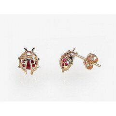Kuldkõrvarõngad teemantidega 14k kuld “Ladybug” hind ja info | Kõrvarõngad | kaup24.ee
