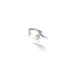 Серебряное кольцо с белым жемчугом цена и информация | Кольцо | kaup24.ee