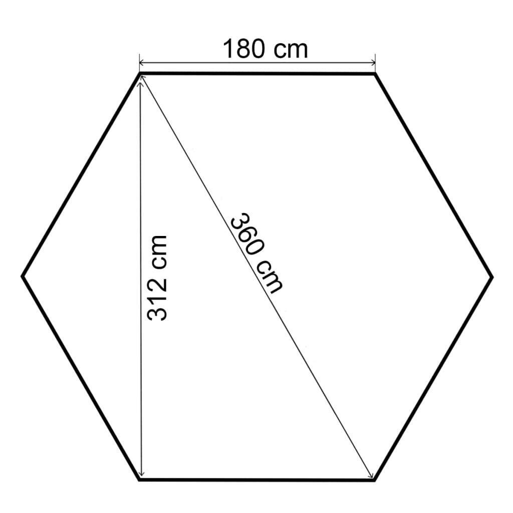 Aiatelk kardinatega, 360x265 cm hind ja info | Varikatused ja aiapaviljonid | kaup24.ee