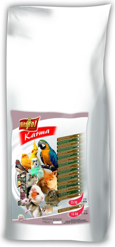Vitapol Sööt suurtele papagoidele, 20kg hind ja info | Linnutoidud | kaup24.ee