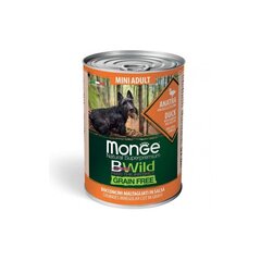 Monge Bwild Dog Mini Adult Chunkies Grain Free беззерновой влажный корм с уткой, тыквой и цукини 400 г цена и информация | Консервы для собак | kaup24.ee