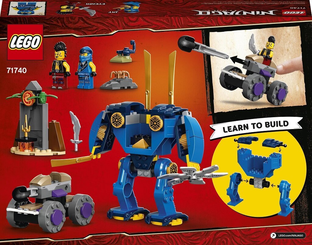 71740 LEGO® NINJAGO Jay elektrirobot цена и информация | Klotsid ja konstruktorid | kaup24.ee