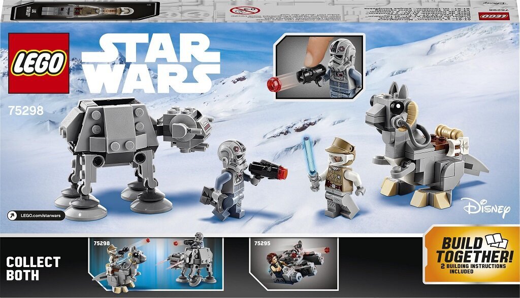 75298 LEGO® Star Wars AT-AT vs Tauntaun mikrovõitlejad цена и информация | Klotsid ja konstruktorid | kaup24.ee