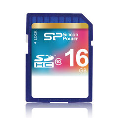 Silicon Power mälukaart SDHC 16 GB Class 10 hind ja info | Fotoaparaatide mälukaardid | kaup24.ee