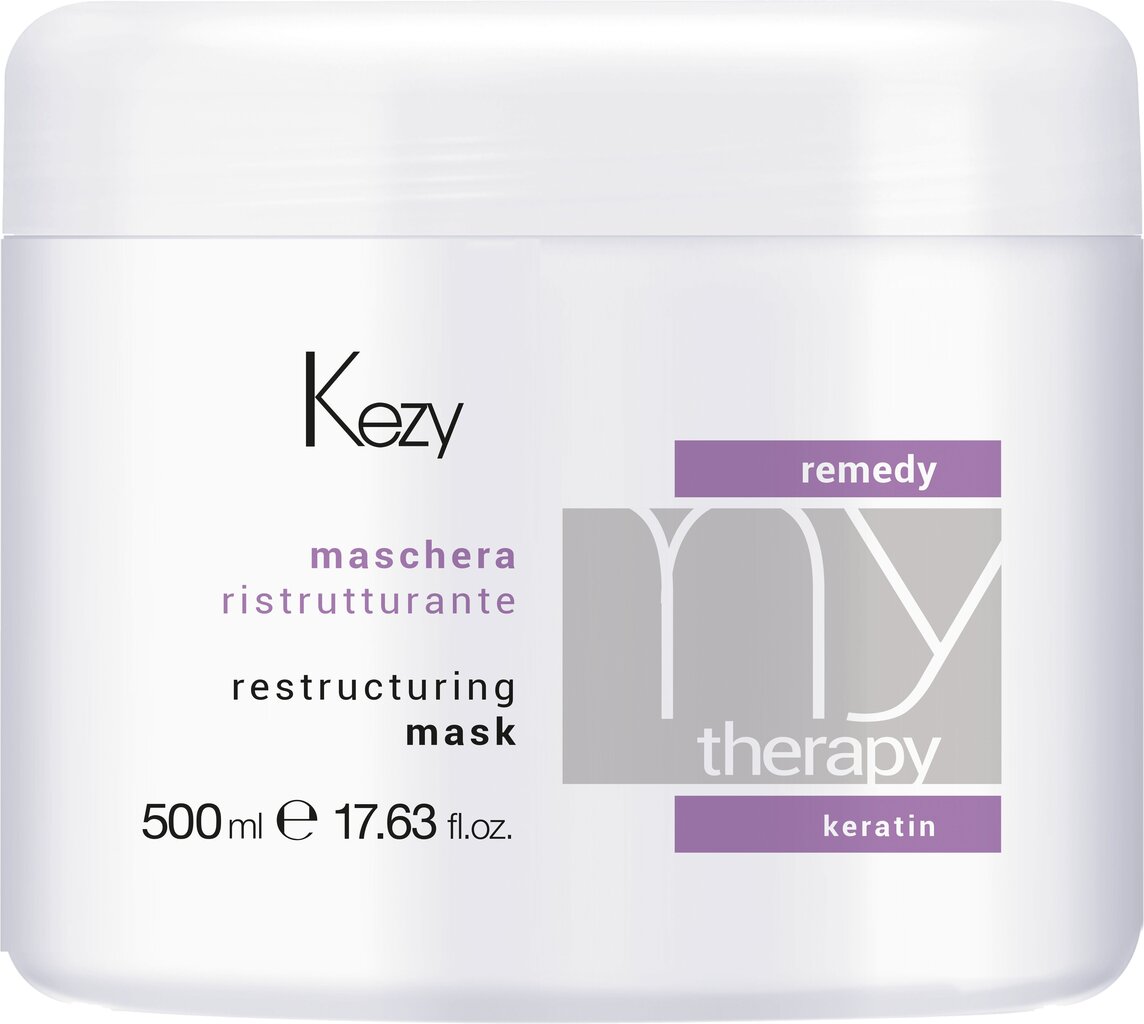 Kezy MyTherapy Remedy Keratin Restructuring Juuksemask 500 ml цена и информация | Maskid, õlid, seerumid | kaup24.ee