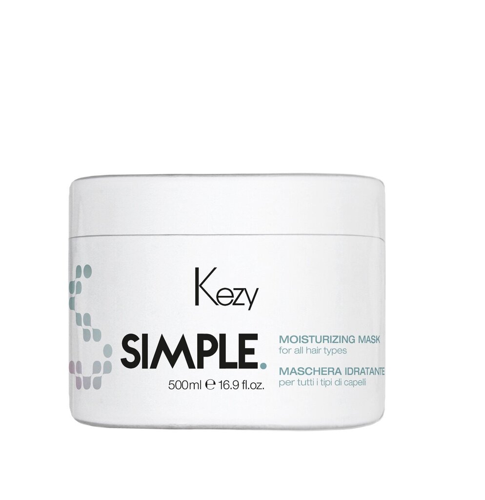 Kezy Simple Moisturizing Juuksemask 500 ml цена и информация | Maskid, õlid, seerumid | kaup24.ee