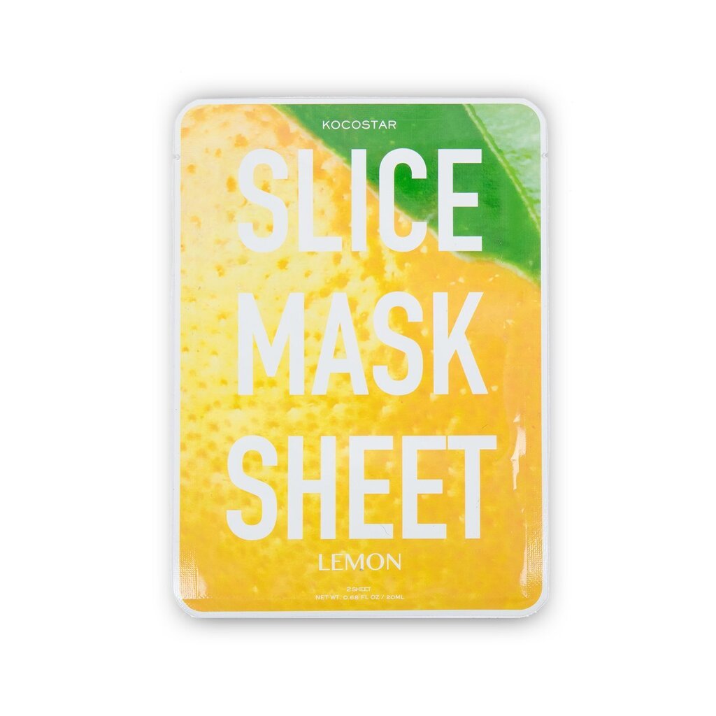 Viilumask Nahka Kirgastav KOCOSTAR Slice Mask Sheet Lemon цена и информация | Näomaskid, silmamaskid | kaup24.ee