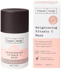 Mask Frank Body Brightening Vitamin C 50ml цена и информация | Маски для лица, патчи для глаз | kaup24.ee