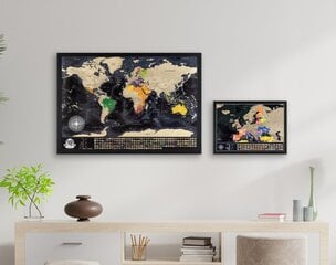 Kraabitav maailmakaart + Kingituseks Kraabitav kaart Euroopa (Komplektis 2 kaarti) hind ja info | Maailmakaardid | kaup24.ee