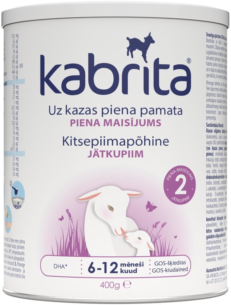 Piimasegu Kabrita 2, 6-12 kuud, 400 g цена и информация | Piimasegu | kaup24.ee
