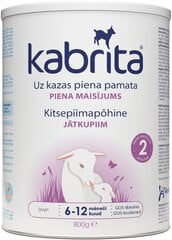 KABRITA® 2 (alates 6 kuu vanusest) 800 gr hind ja info | Piimasegu | kaup24.ee