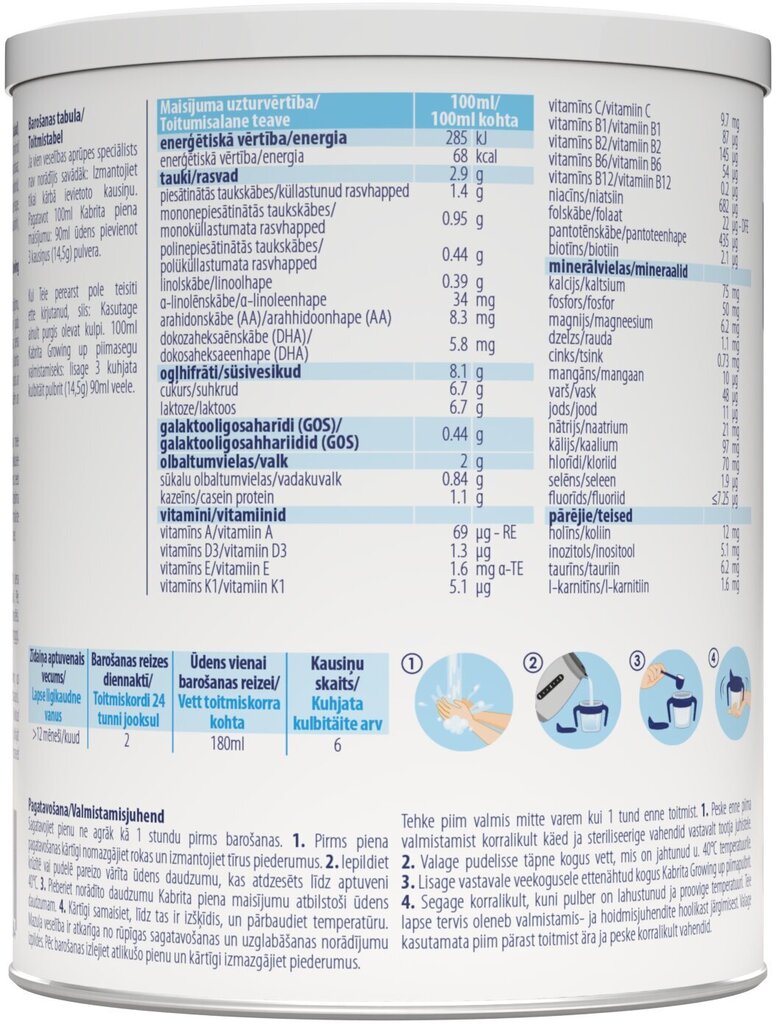 Piimasegu Kabrita 3, 12 kuu+, 400 g цена и информация | Piimasegu | kaup24.ee