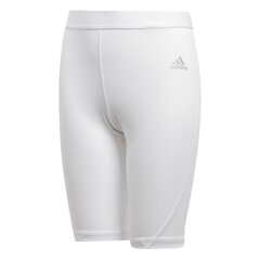 Poiste jalgpallipüksid Adidas ASK Short Tight Junior, valge hind ja info | Poiste lühikesed püksid | kaup24.ee