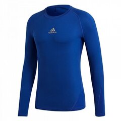 Laste termosärk Adidas Junior Ask Ls Tee, sinine цена и информация | Рубашки для мальчиков | kaup24.ee