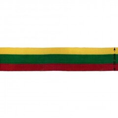 Трехцветная лента Литовской Республики 30 мм, 1 м цена и информация | Флаги и держатели для флагов | kaup24.ee