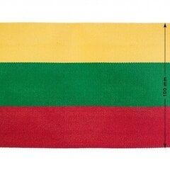 Трехцветная лента Литовской Республики 100 мм, 1 м цена и информация | Флаги и держатели для флагов | kaup24.ee