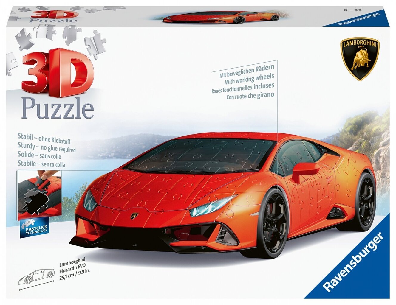 3D pusle Ravensburger Lamborghini Huracan Evo, 11238, 108 osa, цена и информация | Pusled | kaup24.ee