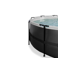 Каркасный бассейн с фильтром Exit Leather ø427x122 см, черный цена и информация | Бассейны | kaup24.ee