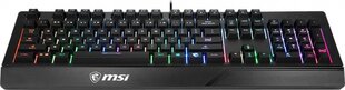 Игровая клавиатура Gaming MSI Vigor GK20 Испанская Qwerty Чёрный LED RGB цена и информация | Клавиатура с игровой мышью 3GO COMBODRILEW2 USB ES | kaup24.ee