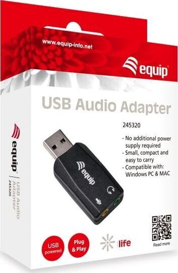 Equip 245320 цена и информация | USB jagajad, adapterid | kaup24.ee