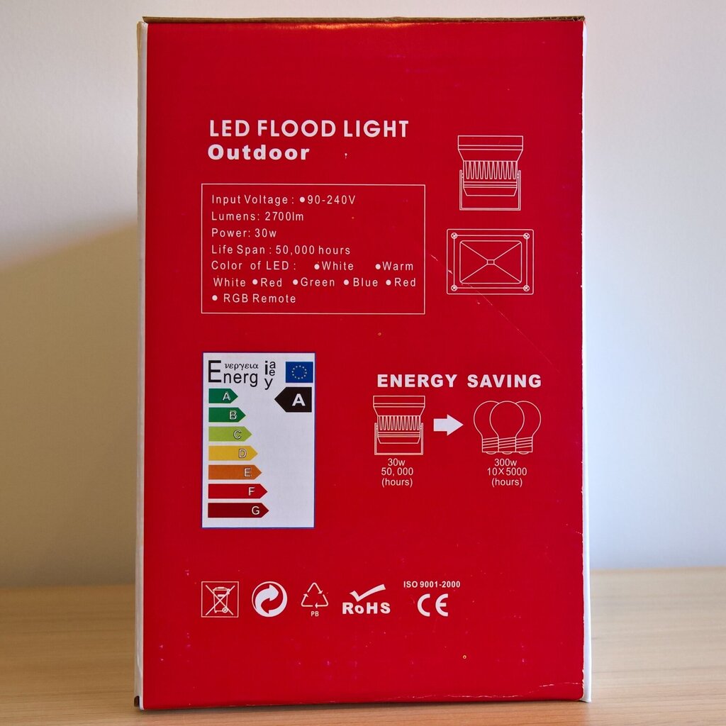 Väi LED-prožektor GX-LED-FL-30W valge hind ja info | Aia- ja õuevalgustid | kaup24.ee