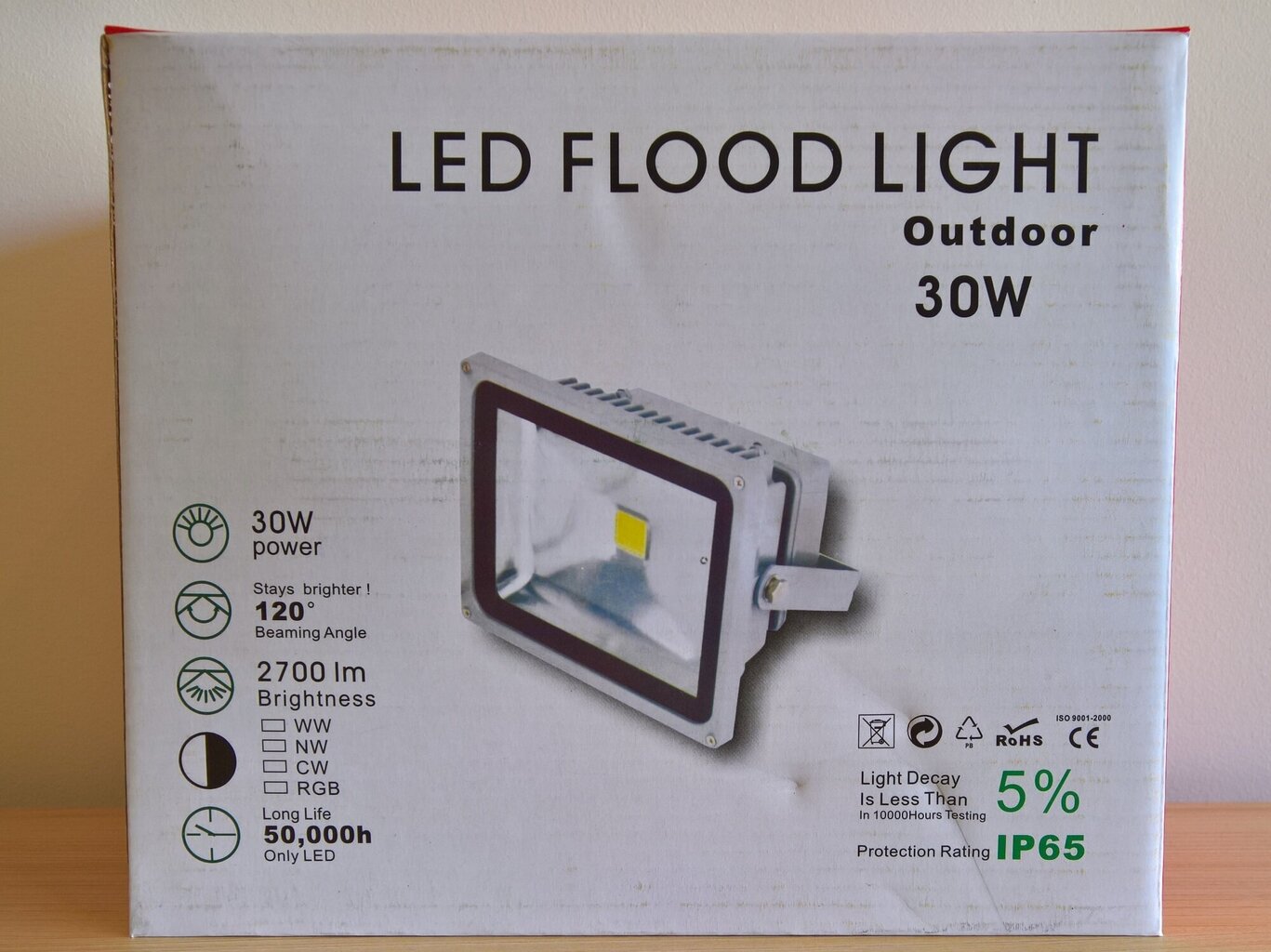 Väi LED-prožektor GX-LED-FL-30W valge hind ja info | Aia- ja õuevalgustid | kaup24.ee