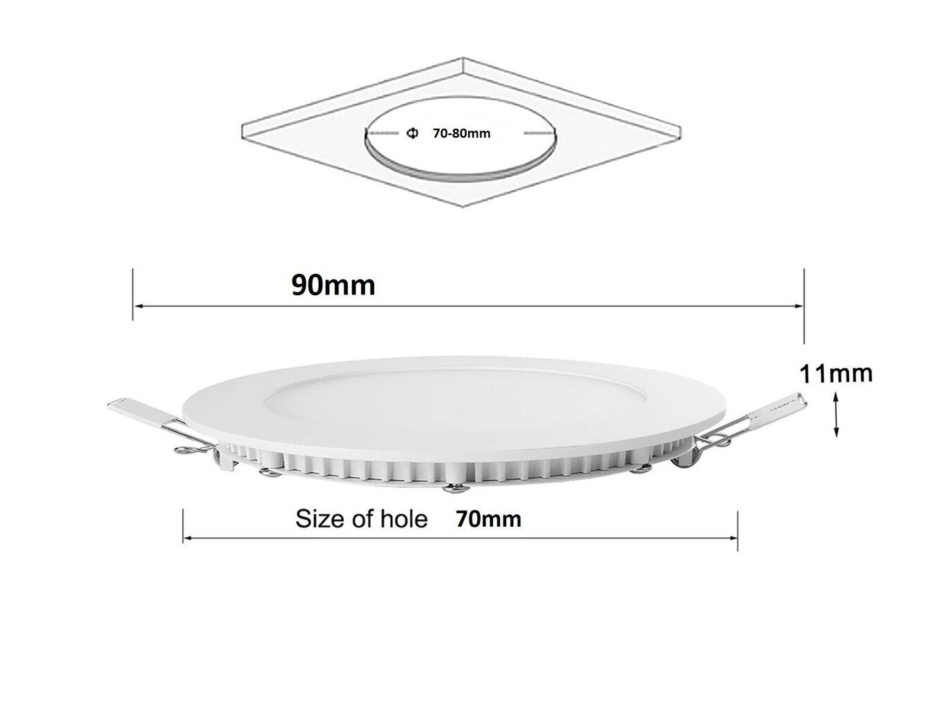 LED-paneel G.LUX LXM-2208-3W hind ja info | Süvistatavad ja LED valgustid | kaup24.ee