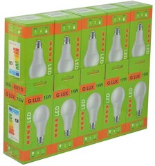 LED pirnid 15W 10 tk G.LUX GR-LED-A60-15W 3000K цена и информация | Лампочки | kaup24.ee