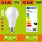 LED pirnid G.LUX GR-LED-A60-15W 6000K, 10 tk. pakett цена и информация | Lambipirnid, lambid | kaup24.ee