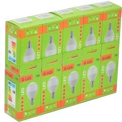 LED pirnid G.LUX GR-LED-G45-E14-7W 3000K, 10 tk. pakett цена и информация | Лампочки | kaup24.ee