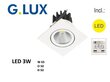 LED paneel G.LUX GL-LED-20-K 3W valge hind ja info | Süvistatavad ja LED valgustid | kaup24.ee