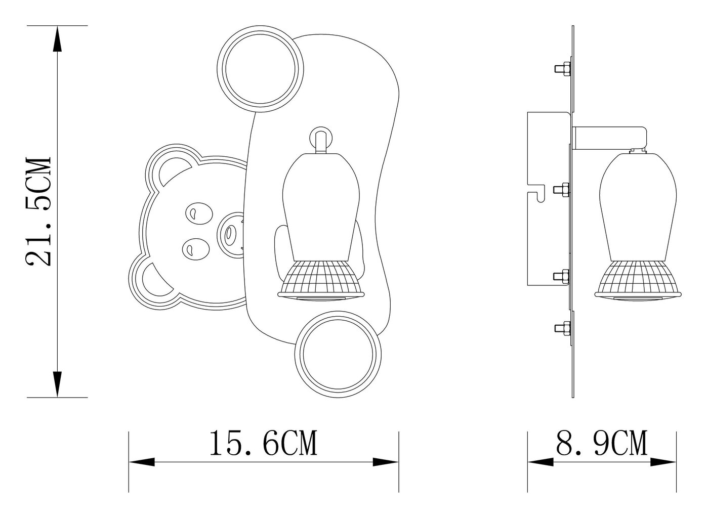 Lastetoa valgusti G.LUX GM-688/1 цена и информация | Lastetoa valgustid | kaup24.ee