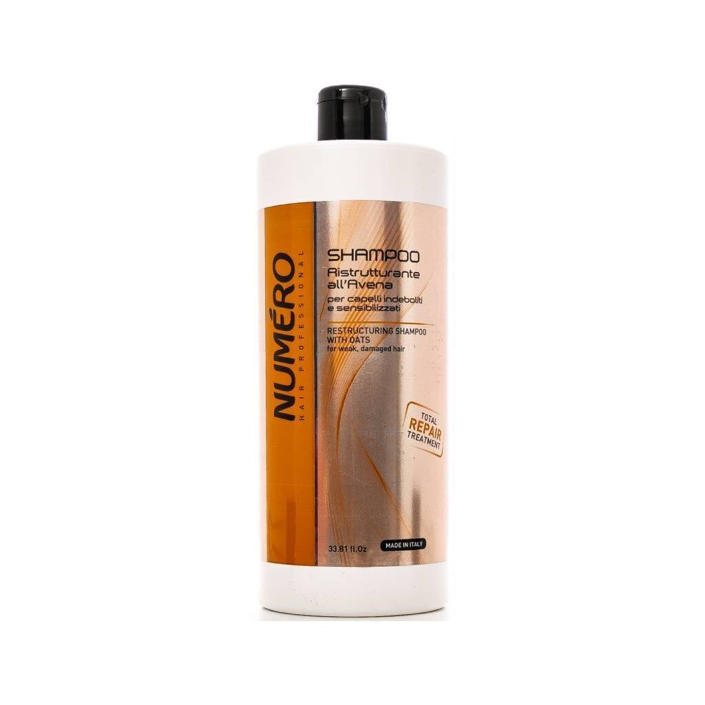 Taastav šampoon kaeraekstraktiga Brelil Numero Restructuring Shampoo With Oats, 1000 ml hind ja info | Šampoonid | kaup24.ee