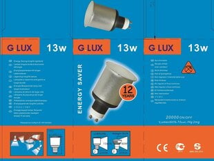 Energiasäästlik lambipirn 13W, G.LUX 13W GU10, pakis 10tk hind ja info | Lambipirnid, lambid | kaup24.ee