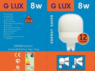 Energiasäästlik lambipirn 8W, G.LUX DSL 8W G9, pakis 10tk hind ja info | Lambipirnid, lambid | kaup24.ee