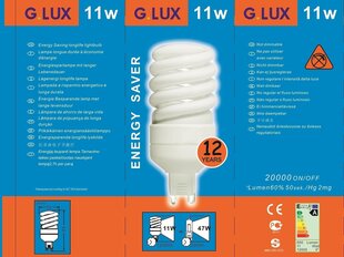 Energiasäästlik lambipirn 11W, G.LUX 11W G9, pakis 10tk цена и информация | Лампочки | kaup24.ee