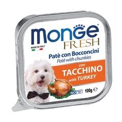 Monge Fresh pasteet kalkunitükkidega, täiskasvanud koertele 100g цена и информация | Консервы для собак | kaup24.ee