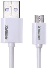 Remax Универсальный Микро USB Кабель премиум качества для данных и заряда 1м Белый (EU Blister) цена и информация | Кабели для телефонов | kaup24.ee