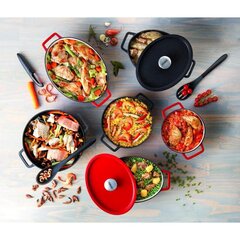 Pyrex SLOWCOOK чугунный горшок 29см. 3.8л овальный красный цена и информация | Кастрюли, скороварки | kaup24.ee